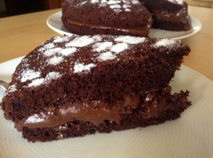 Torta alfajor de chocolate