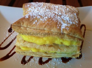 milhoja crema pastelera